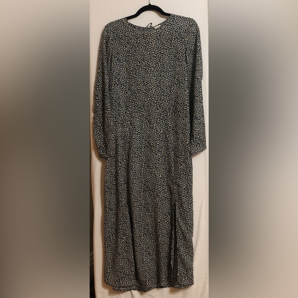 H&M Small Blue/Yellow/White/Black print Maxi dress
